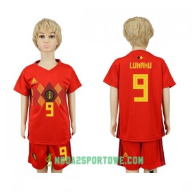 Koszulka Belgia Lukaku 9 Dziecięcy Mistrzostwa Świata 2018 Domowe Stroje Piłkarskie